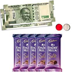 Cash - Rs.1001 + Cadbury Dairy Milk Silk Chocolates - Click here to View more details about this Product